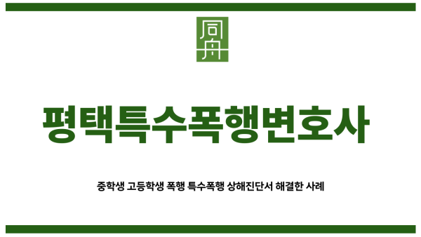 평택특수폭행변호사