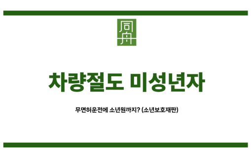 차량절도 미성년자