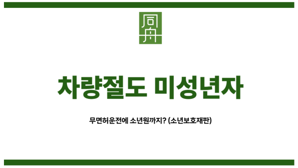 차량절도 미성년자